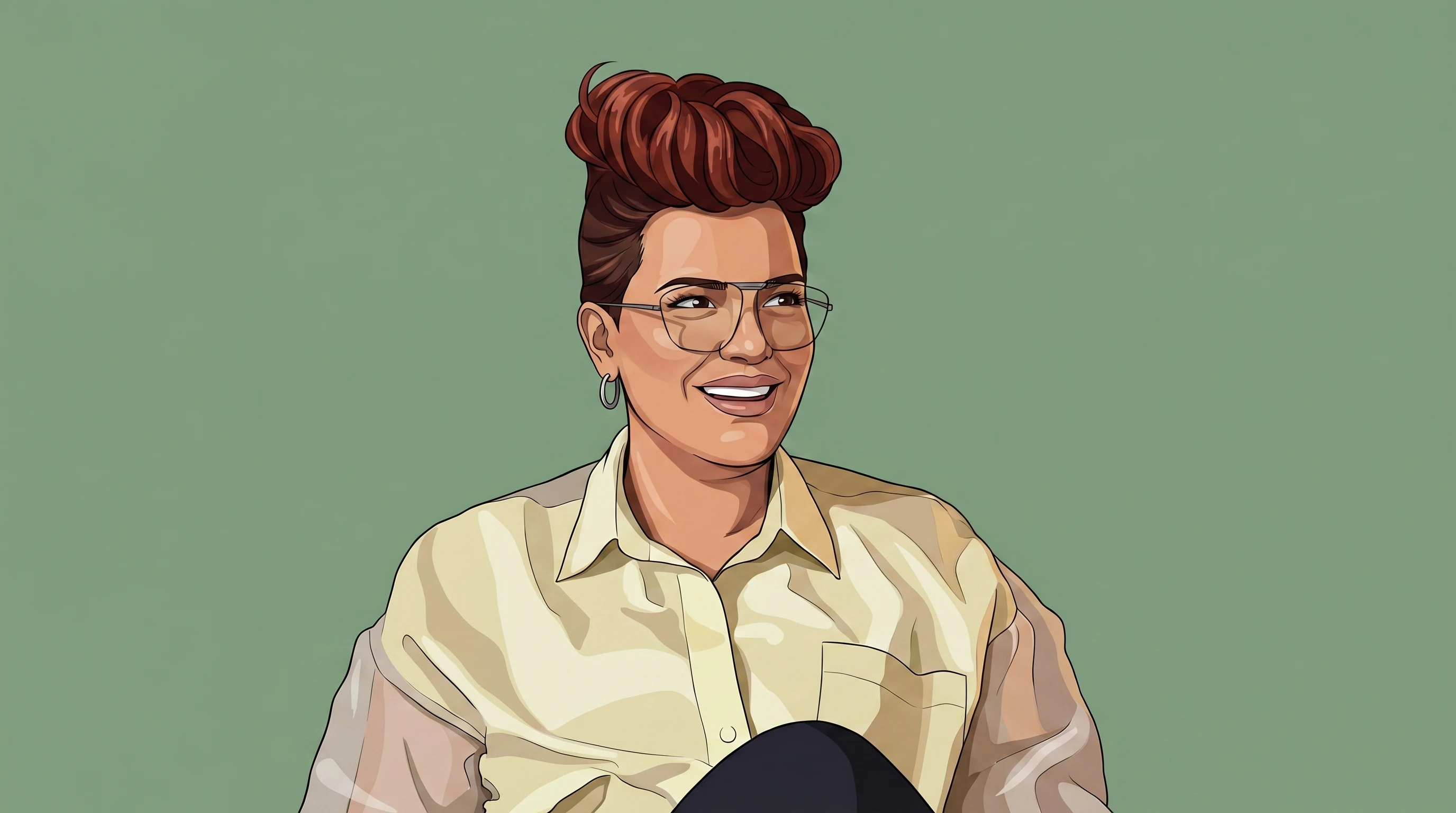 Portret van Eva Simons, te gast bij de Onder Druk podcast